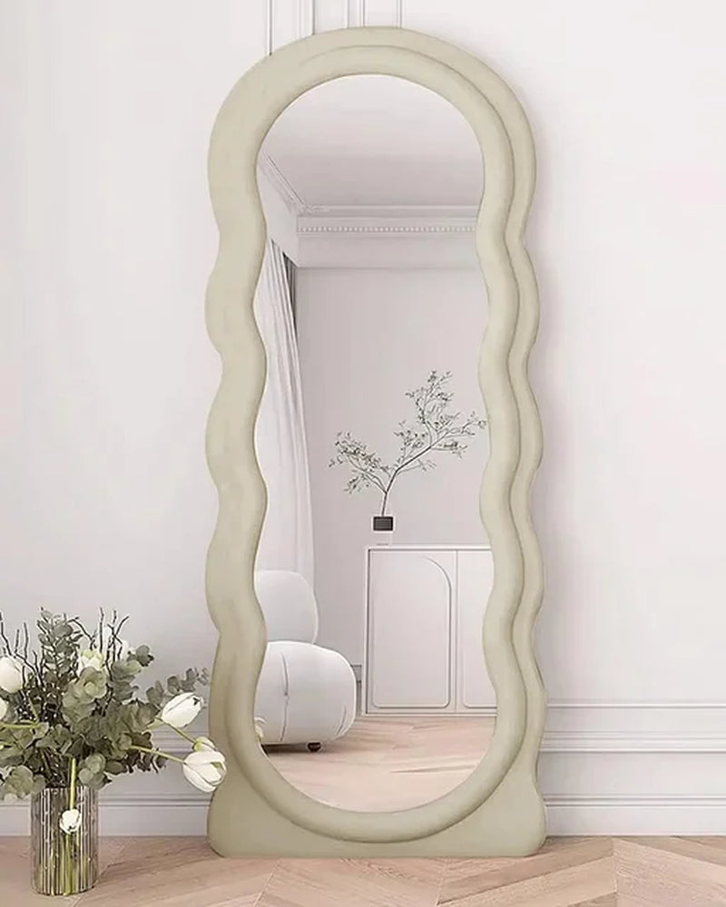 Floor Mirror, 63" X 24" Wall Mirrors, Floor Mirrors with Flannel Fram, Floor Mirror