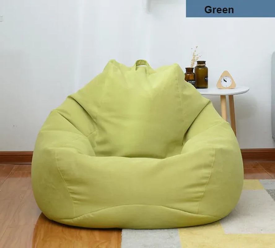 Lazy Sofas Cover Chairs without Filler Linen Cloth Lounger Seat Bean Bag Pouf Puff Couch Tatami Living Room 의자