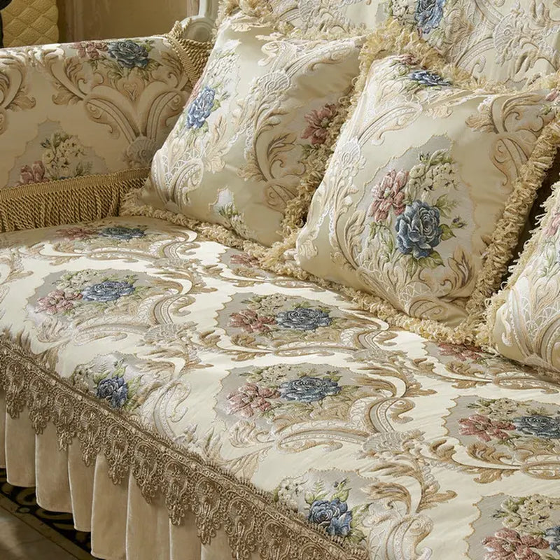 European Luxury Sofa Cushion Cover Four Seasons Univerval Non-Slip Couch Cover Sofa Covers for Living Room 1 2 3 Seater Sofas