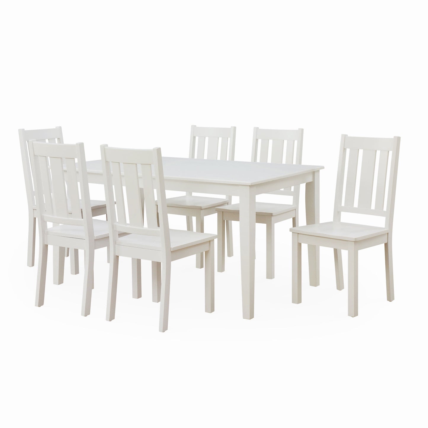 Bankston Wood Dining Chair, Set of 2, White, Indoor