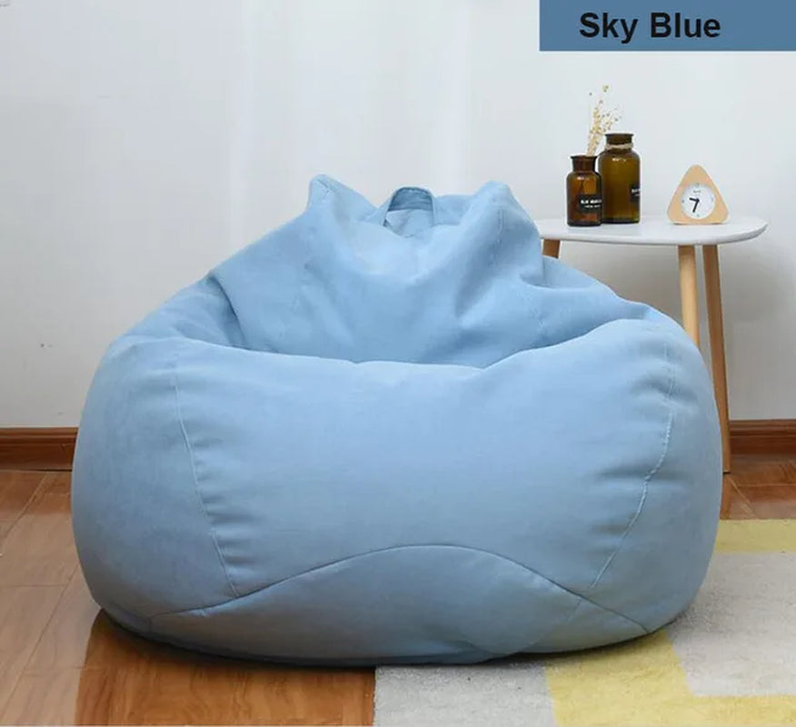 Lazy Sofas Cover Chairs without Filler Linen Cloth Lounger Seat Bean Bag Pouf Puff Couch Tatami Living Room 의자
