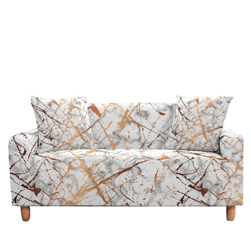 Elastic Sofa Cover for Living Room Adjustable Marble Sofas Chaise Covers Lounge Sectional Couch Corner Sofa Slipcover L Shape