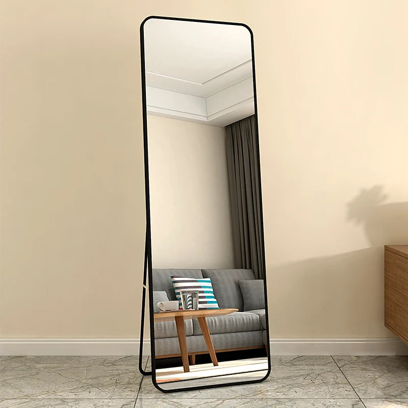 Full-Length Mirror Floor Mirror Home Female Nordic Minimalist Style Female Bedroom Female Fitting Dressing Mirror