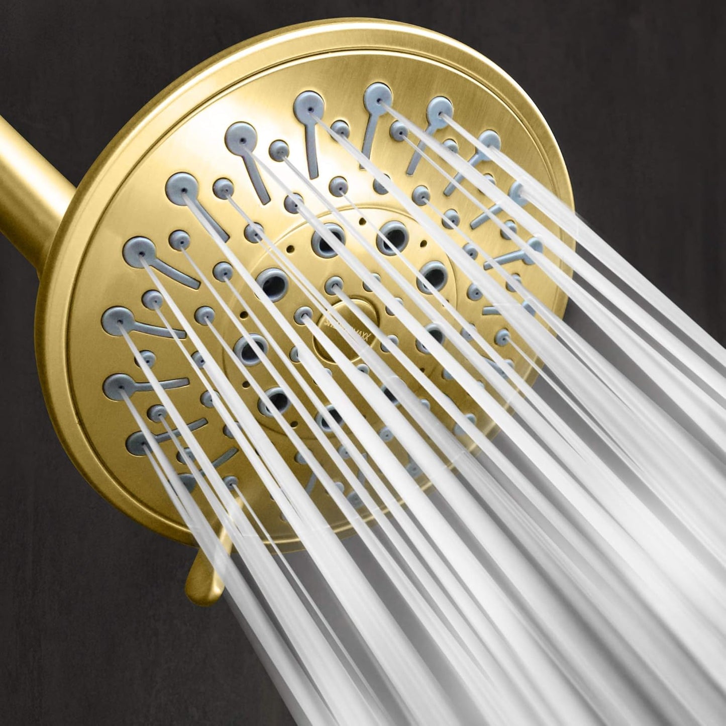 Luxury Spa: Imperialshine Gold Shower Head, 5 Inch 6 Spray Adjustable High Pressure Showerhead with 360 Degree Tilt, Experience Comfort and Elegance (Polished Brass/Imperialshine Gold)