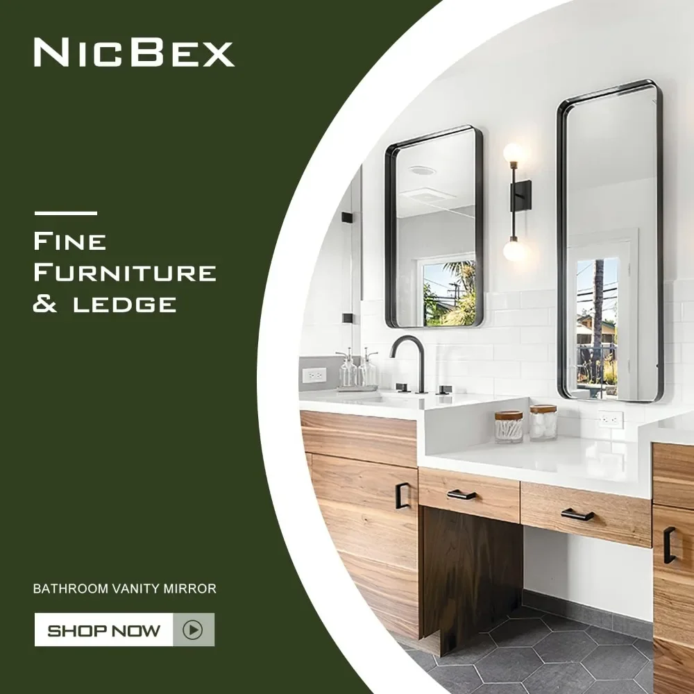 Modern Makeover Mirror round Corners Bathroom Mirrors 50X32 Inch Bathroom Vanity Mirror Home Deco Freight Free