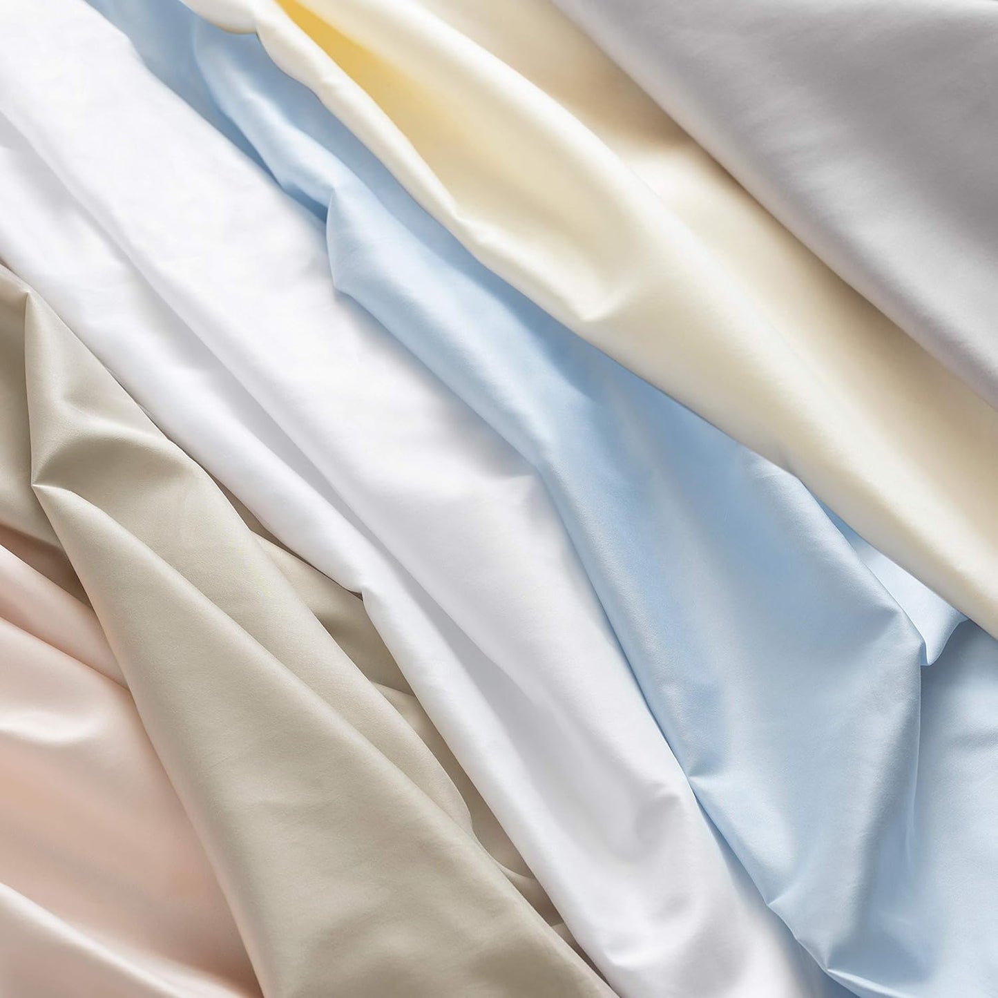 100% Cotton Sateen Sheet | 4 Piece Set | Queen Size | White | 500 Thread Count | Deep Pocket Fitted Sheet Fits Mattress Upto 18" | Silky Soft | Classic | Easy Fit | All Season