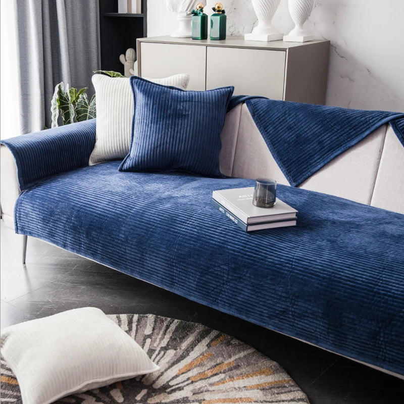 1Pcs Plush Sofa Towel Couch Cover Cushion Corner Sofa Cover for Living Room Bedspread on the Bed Covers Sofas with Chaise Longue