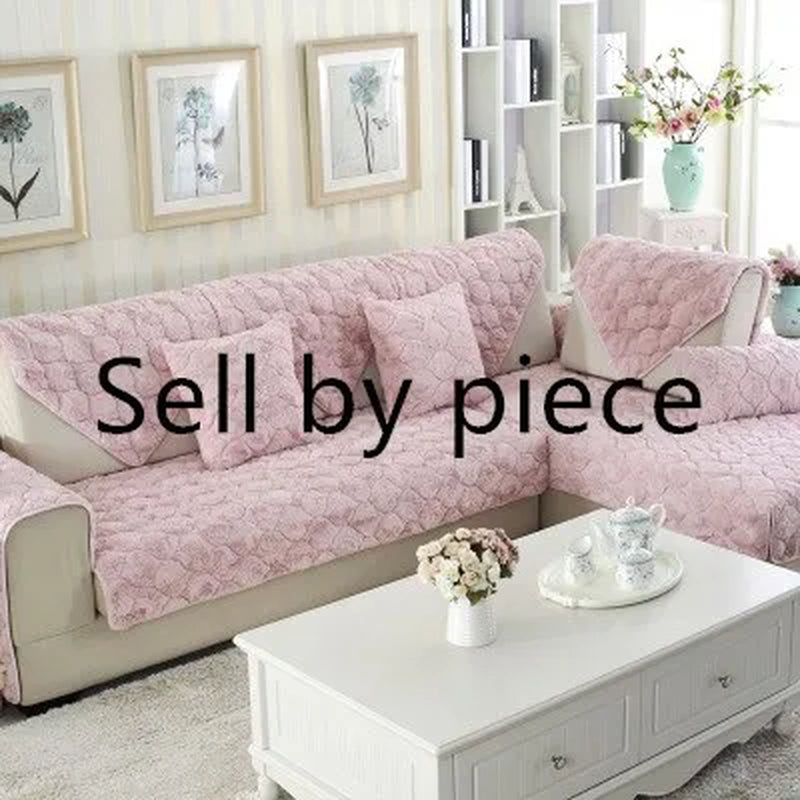 Modern Brief Winter Warm Plush Sofa Covers Couch Covers for Sofas Furniture Sofa Slipcovers Placemat Furniture Protector Textile