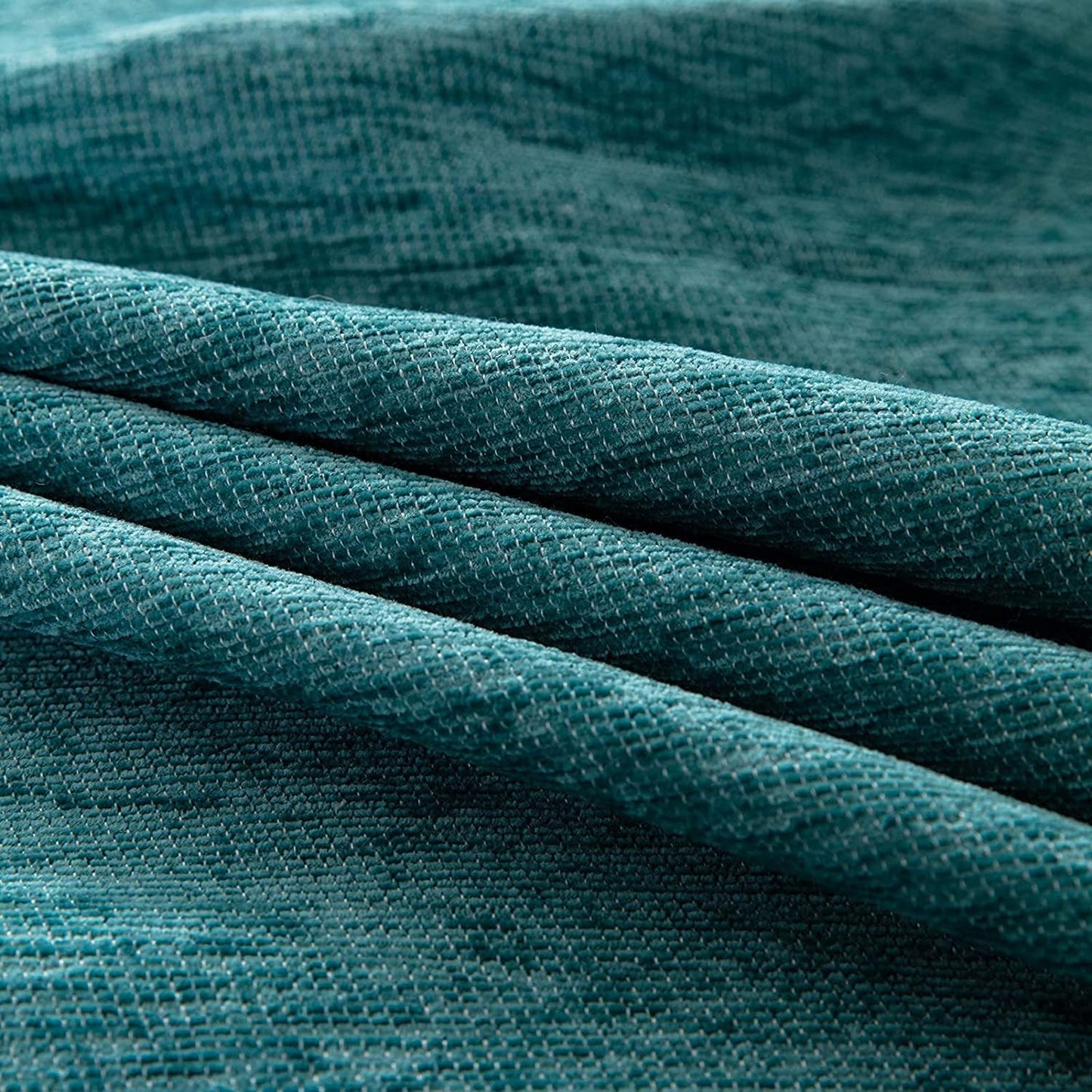 Modern Minimalist Sofa Covers for 3 Cushion Couch Sofa Chenille Couch Cover 71" X 118" Furniture Protector Couch Covers with Floral Lace for Dogs Cats, Bluish Green