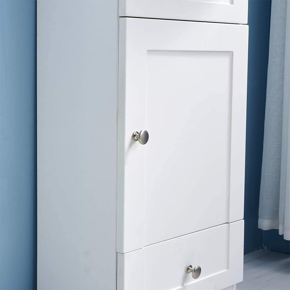 18" Small Bathroom Vanity with Sink, Modern Bathroom Vanity Set in White, Narrow Bathroom Vanity Sink Combo for Small Space, Bathroom Vanity