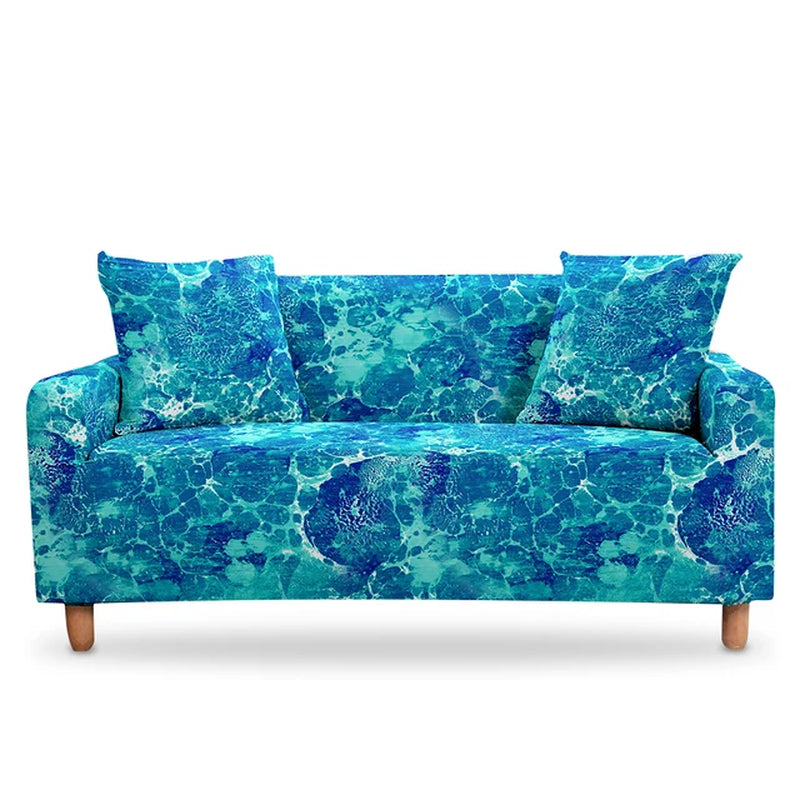 Elastic Sofa Cover for Living Room Adjustable Marble Sofas Chaise Covers Lounge Sectional Couch Corner Sofa Slipcover L Shape
