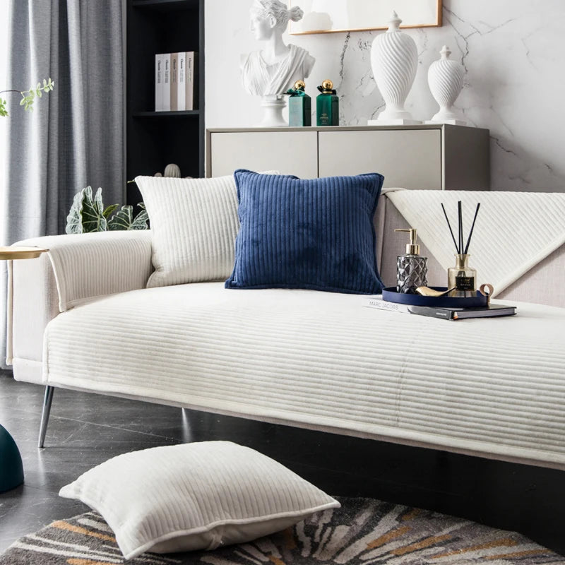 1Pcs Plush Sofa Towel Couch Cover Cushion Corner Sofa Cover for Living Room Bedspread on the Bed Covers Sofas with Chaise Longue