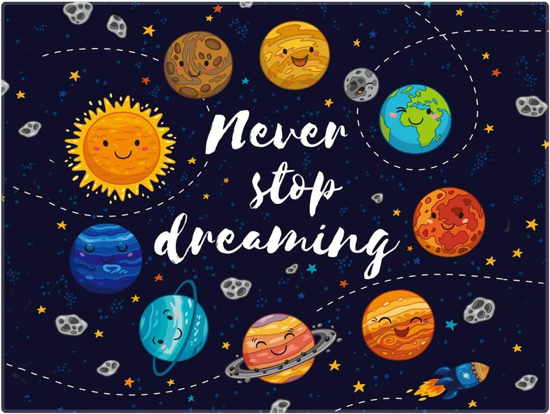 Area Rug Cute Solar System Area Rug for Living Room Bedroom Playing Room 5'X6'