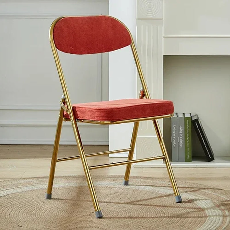 Retro Corduroy Dining Chairs Chairs for Kitchen Furniture Backrest Chair Neoclassical Design Creative Dining Room Folding Chair