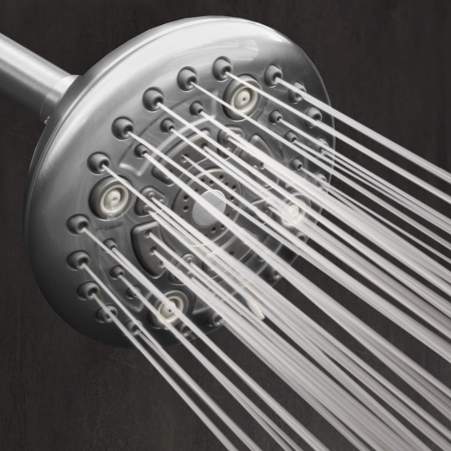 Luxury Spa Series: Chrome Shower Head, 5 Inch 6 Spray Settings Adjustable High Pressure Showerhead with 360 Degree Tilt, Experience Maxx-Imum Comfort and Elegance (Chrome Polished)