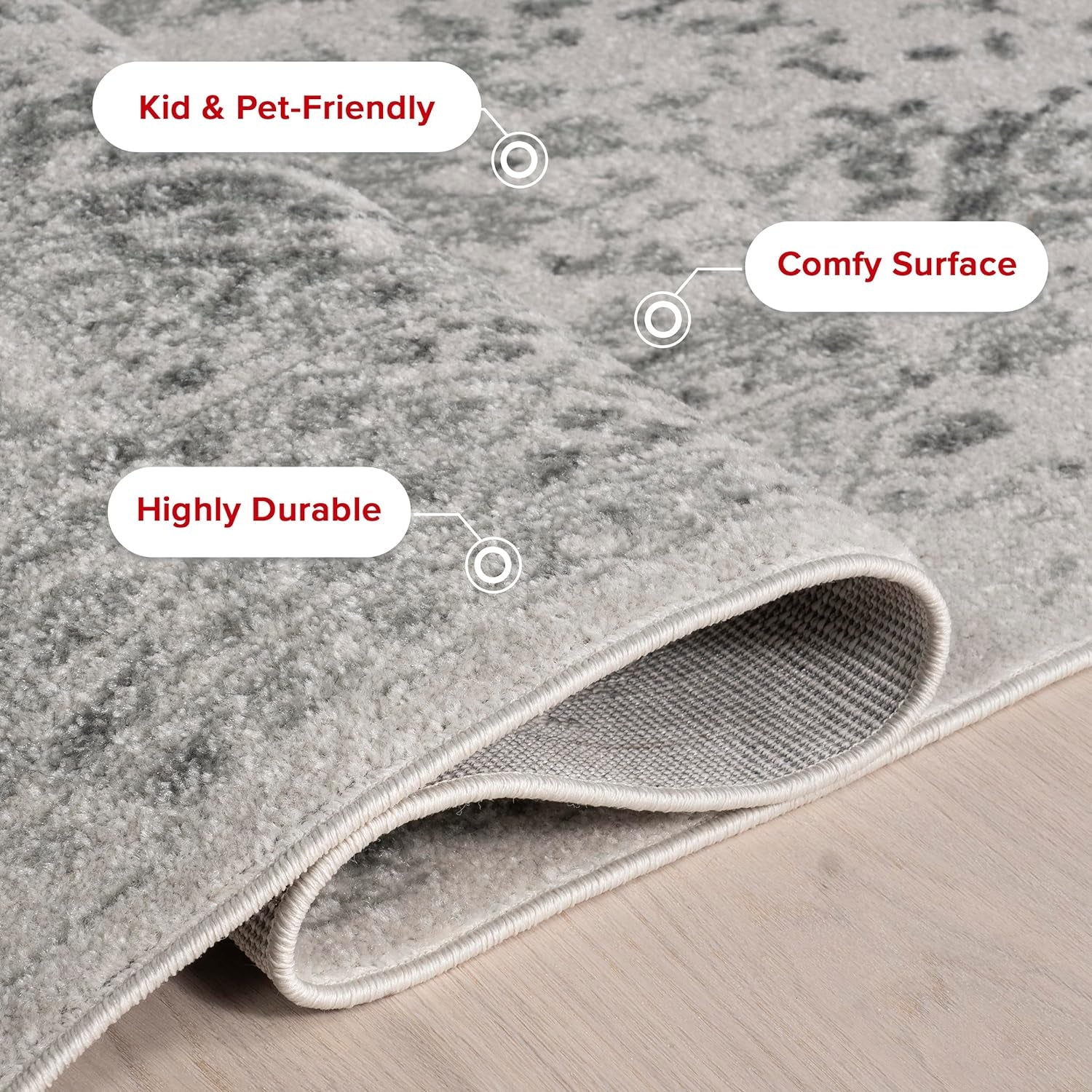 Odell Faded Vintage Area Rug, 8' Round, Ivory