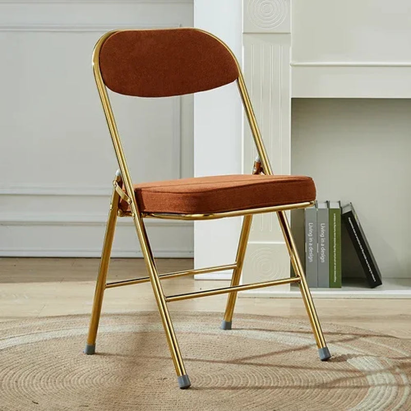 Retro Corduroy Dining Chairs Chairs for Kitchen Furniture Backrest Chair Neoclassical Design Creative Dining Room Folding Chair