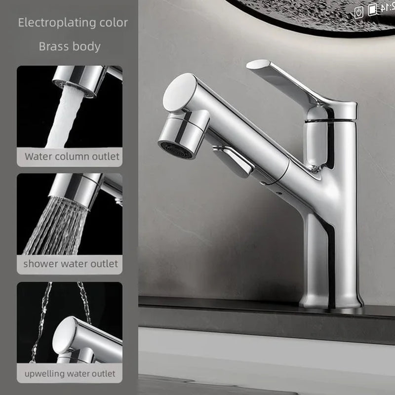 Bathroom Sink Faucet Basin Pull-Out Type Hot and Cold Water Water Tap for Bathroom Accessories Sinks Faucet Taps