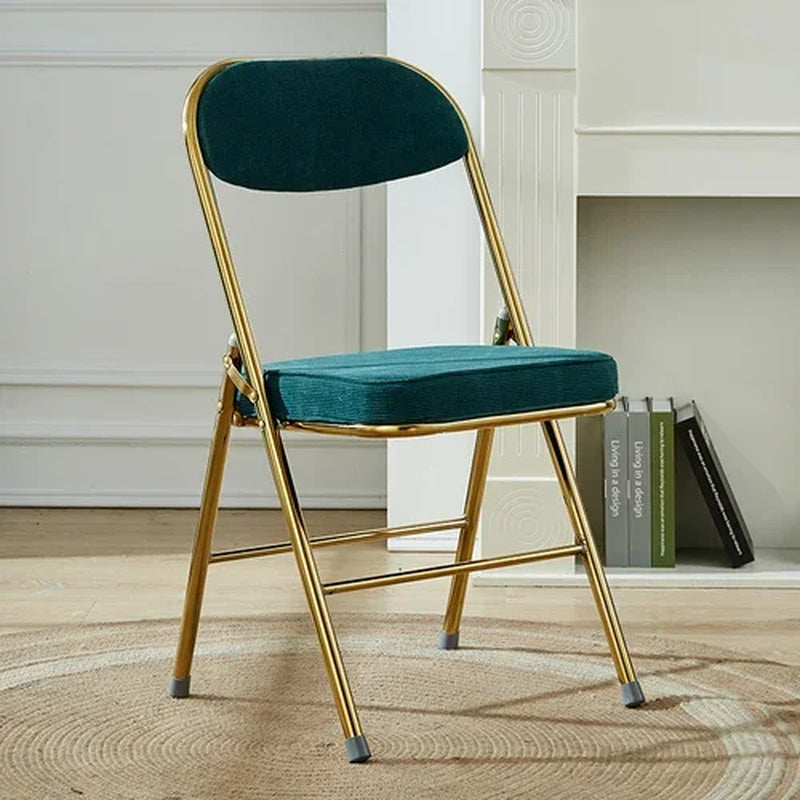 Retro Corduroy Dining Chairs Chairs for Kitchen Furniture Backrest Chair Neoclassical Design Creative Dining Room Folding Chair