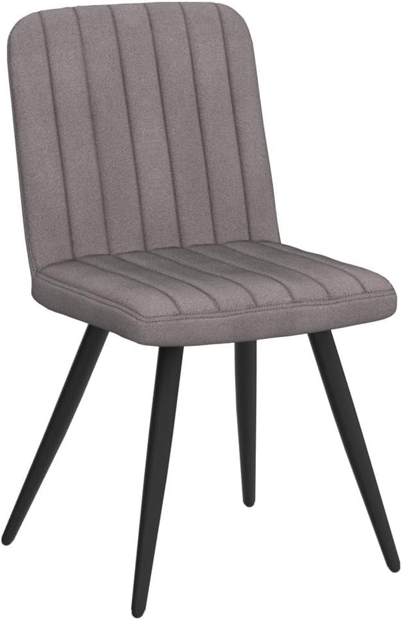 Modern Dining Chairs Upholstered Dining Room Chairs Set of 2 Armless Accent Chairs Kitchen Chairs Desk Chairs with Metal Legs for Home Kitchen, Living Room, Office (Gray, Set of 2)