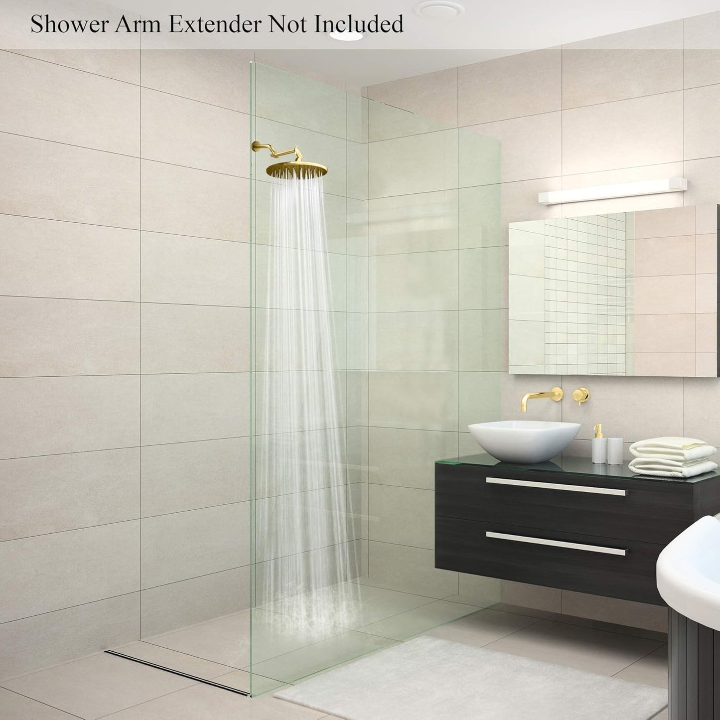 Luxury Spa Series: Imperialshine Gold Rain Shower Head, 9-Inch round Rain Showerhead with 360 Tilt, Experience Rainfall with MAXX Comfort and Elegance (Polished Brass/Imperialshine Gold)
