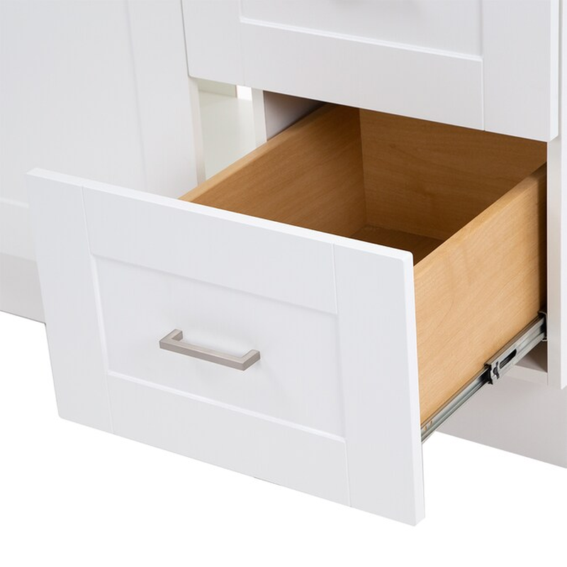 36-In White Bathroom Vanity Base Cabinet without Top