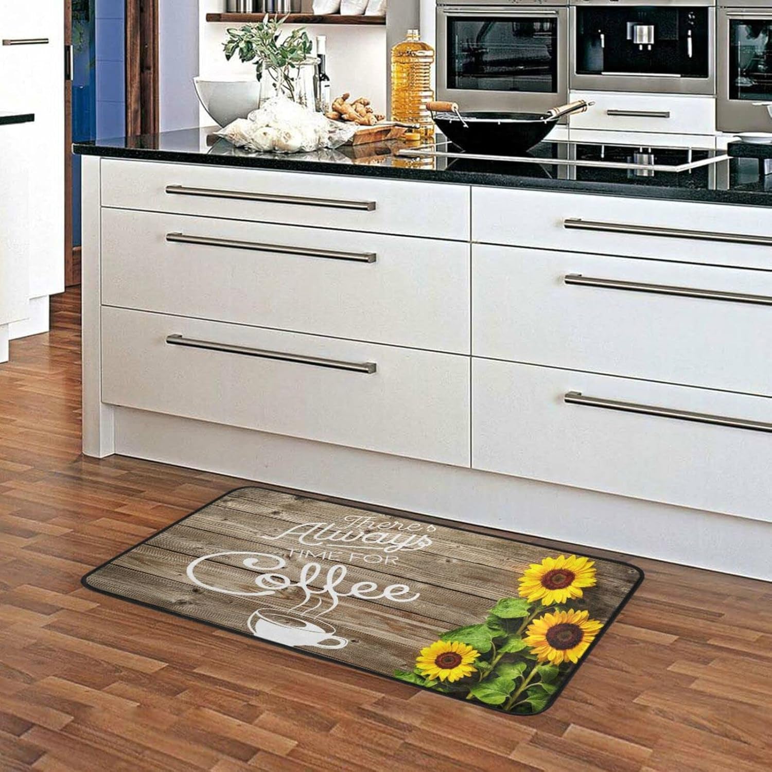 Sunflower Kitchen Rug Mat, Non Slip Anti-Fatigue Floor Mat, Kitchen Bath Rug Doormat Carpet for Kitchen, Floor Home, Office, Sink, Laundry 39 X 20 Inch