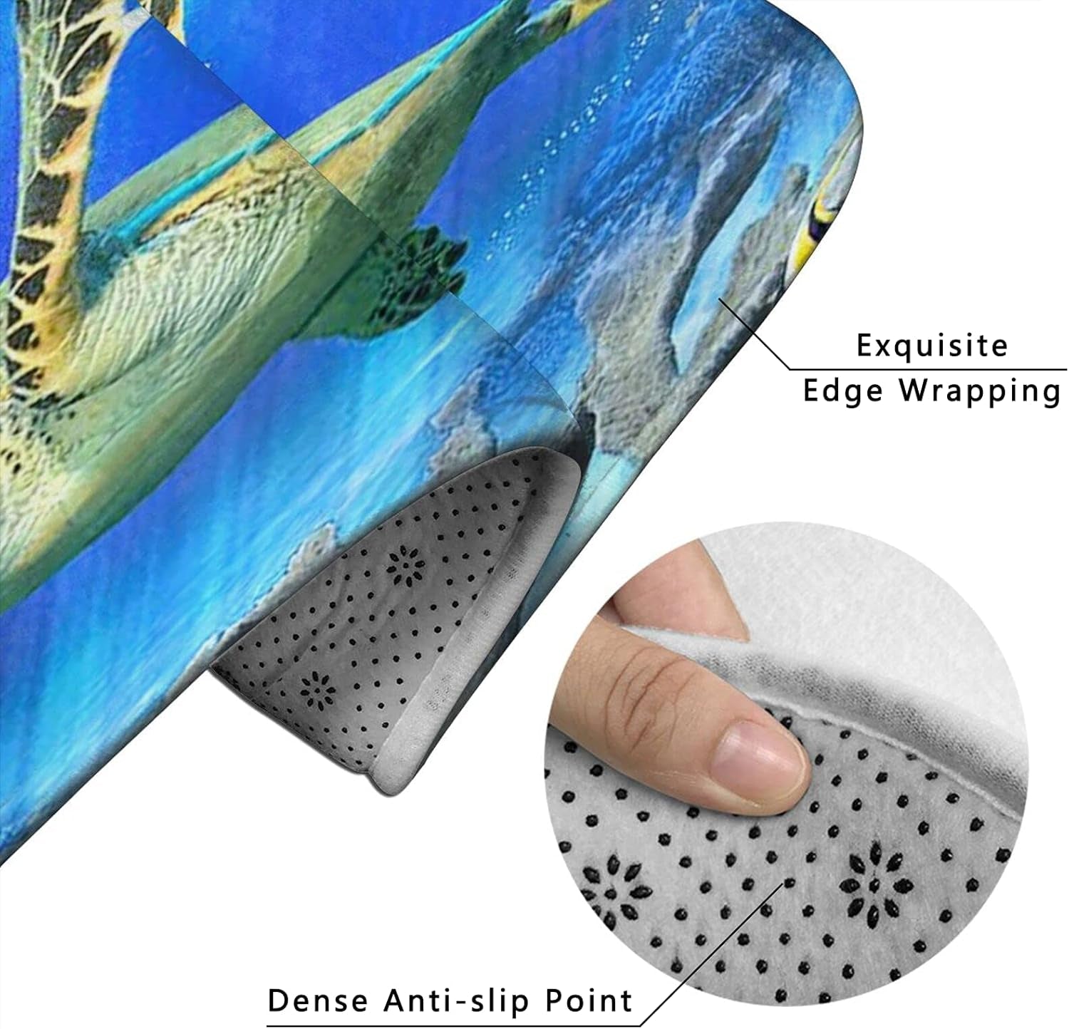 Sea Turtle Bathroom Accessories Blue Fish Shower Curtain Seaturtle Bathroom Decor Turtle Shower Curtain Bathroom Sets with Shower Curtain and Rugs and Accessories