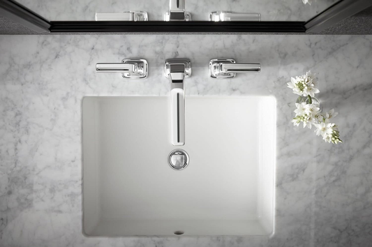 K-2882-17 Verticyl Rectangular Undermount Bathroom Sink, 19 3/4", White