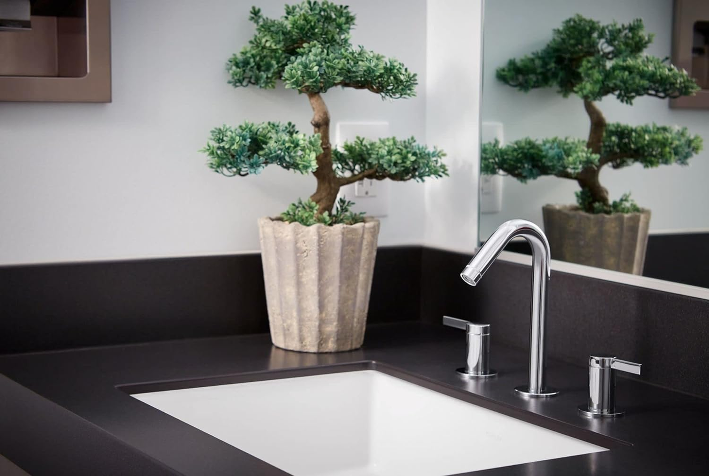 K-2882-17 Verticyl Rectangular Undermount Bathroom Sink, 19 3/4", White