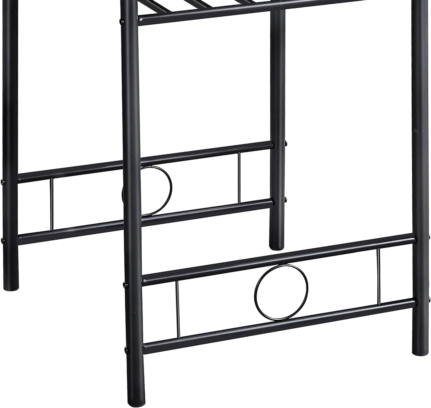 3 Piece Kitchen Table Set - Dining Table Sets for 2 - Compact Table and Chairs W/Steel Frame & Shelf Storage for Small Spaces, Apartment,Bistro - Drift Brown