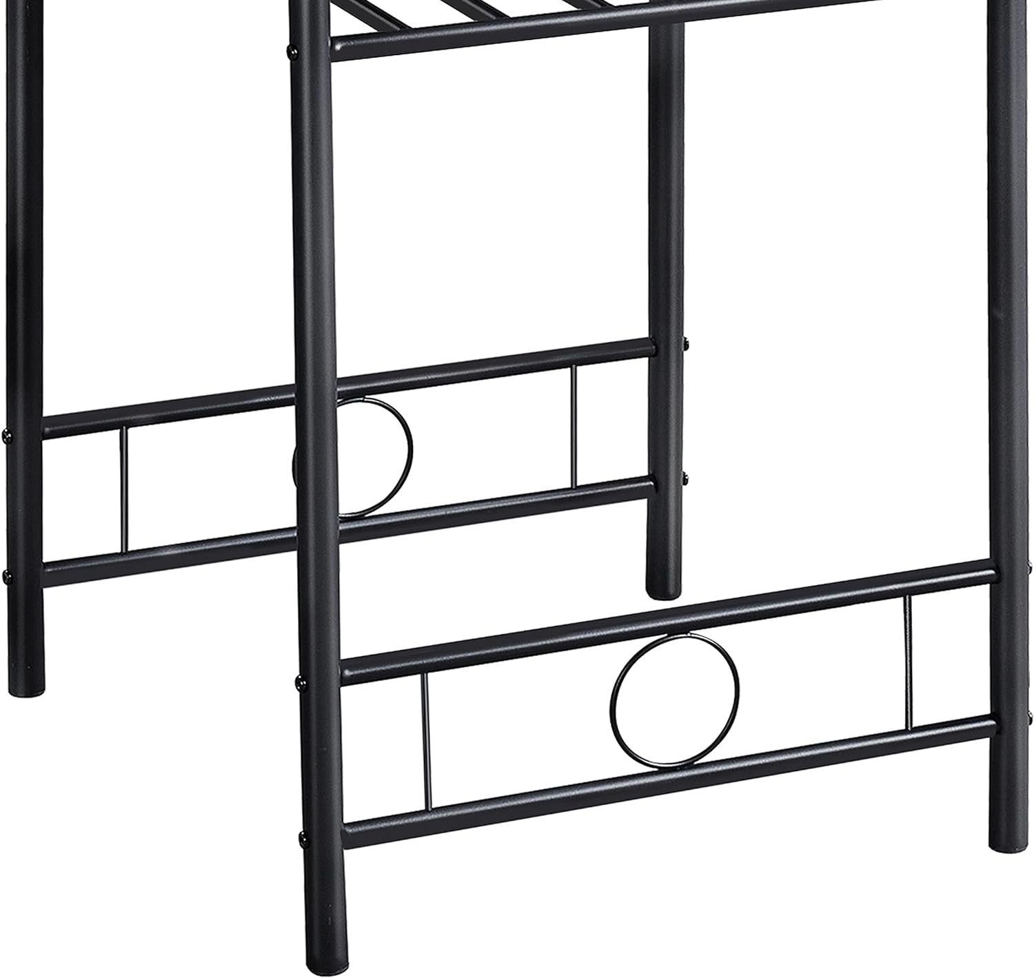 3 Piece Kitchen Table Set - Dining Table Sets for 2 - Compact Table and Chairs W/Steel Frame & Shelf Storage for Small Spaces, Apartment,Bistro - Drift Brown