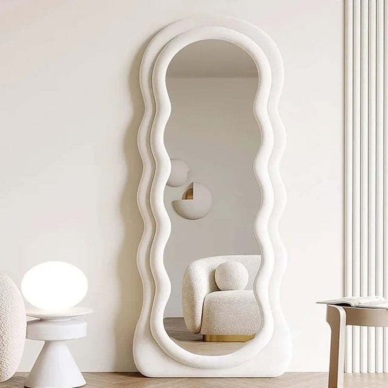 Floor Mirror, 63" X 24" Wall Mirrors, Floor Mirrors with Flannel Fram, Floor Mirror