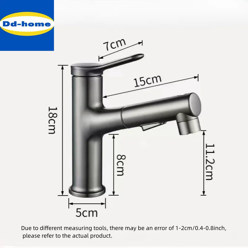 Bathroom Sink Faucet Basin Pull-Out Type Hot and Cold Water Water Tap for Bathroom Accessories Sinks Faucet Taps
