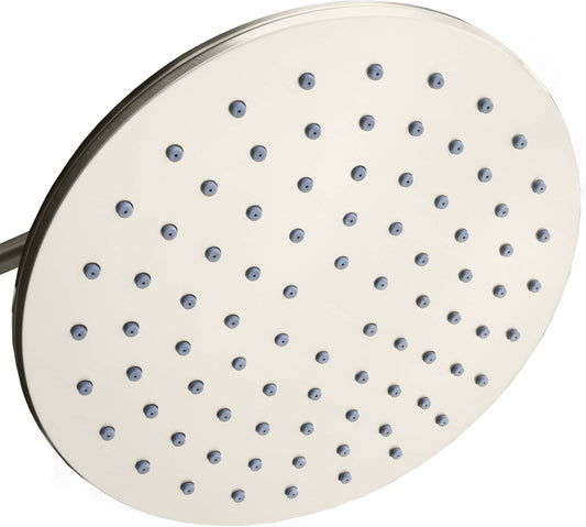 Luxury Spa Series: Brushed Nickel Rain Shower Head, 9-Inch round Rain Showerhead with 360 Tilt, Experience Rainfall with MAXX Comfort and Elegance (Brushed Nickel)