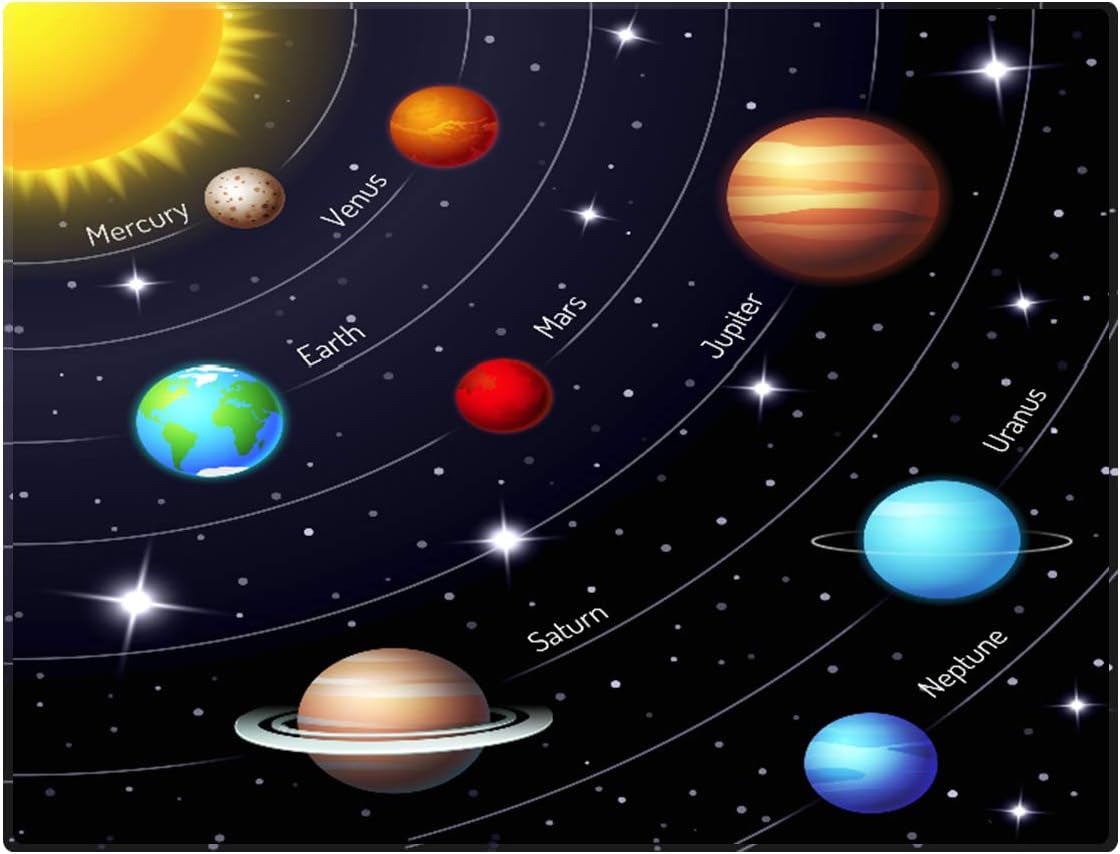 Area Rug Colorful Solar System Area Rug for Living Room Bedroom Playing Room 5'X6'