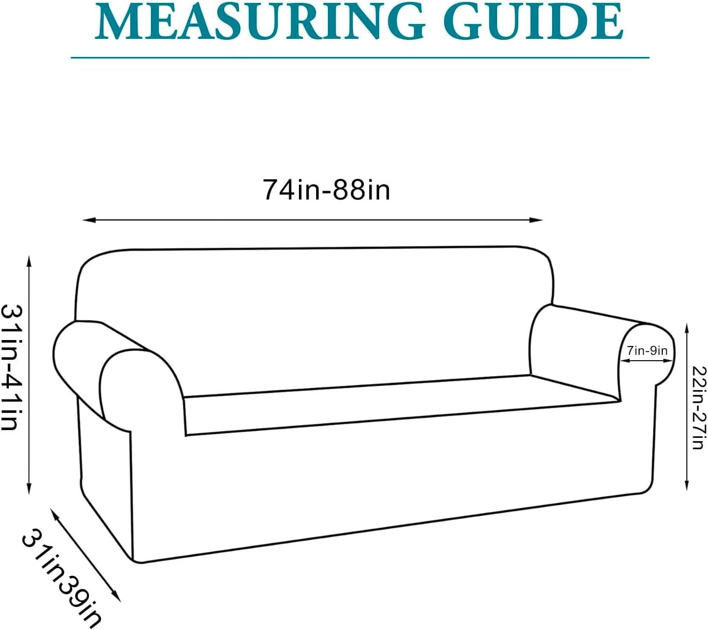 High Stretch Sofa Slipcover Non Slip Couch Cover for 3 Cushion Couch Washable Pet Furniture Protector Covers with Elastic Bottom, Thick Jacquard Fabric (Large, Dove)