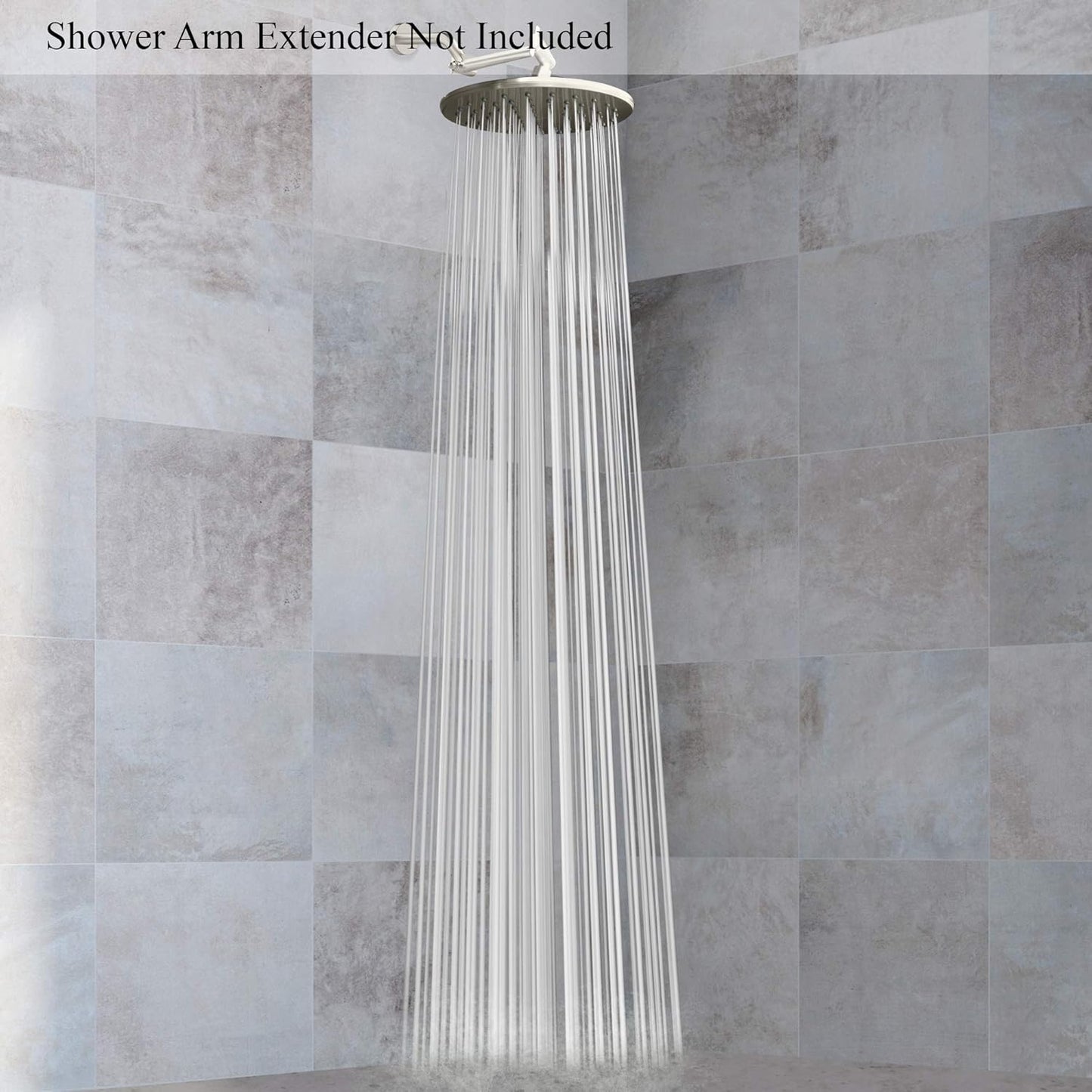Luxury Spa Series: Brushed Nickel Rain Shower Head, 9-Inch round Rain Showerhead with 360 Tilt, Experience Rainfall with MAXX Comfort and Elegance (Brushed Nickel)