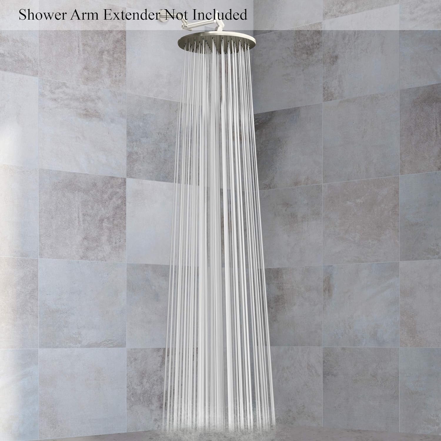 Luxury Spa Series: Brushed Nickel Rain Shower Head, 9-Inch round Rain Showerhead with 360 Tilt, Experience Rainfall with MAXX Comfort and Elegance (Brushed Nickel)