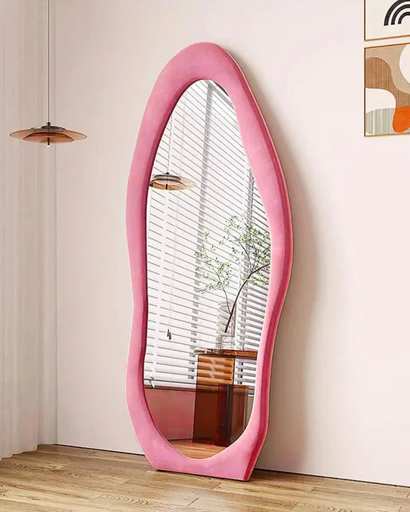 Floor Mirror, 63" X 24" Wall Mirrors, Floor Mirrors with Flannel Fram, Floor Mirror