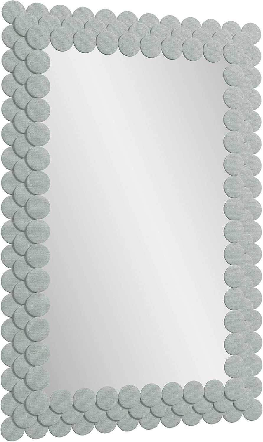 Large Wall Mirror ，Fabric / Cloth/Linen 35"×24" Decorative Rectangle Frame Wall Mirrors，Wall Mirror for Bathroom, Dining Room, Living Room