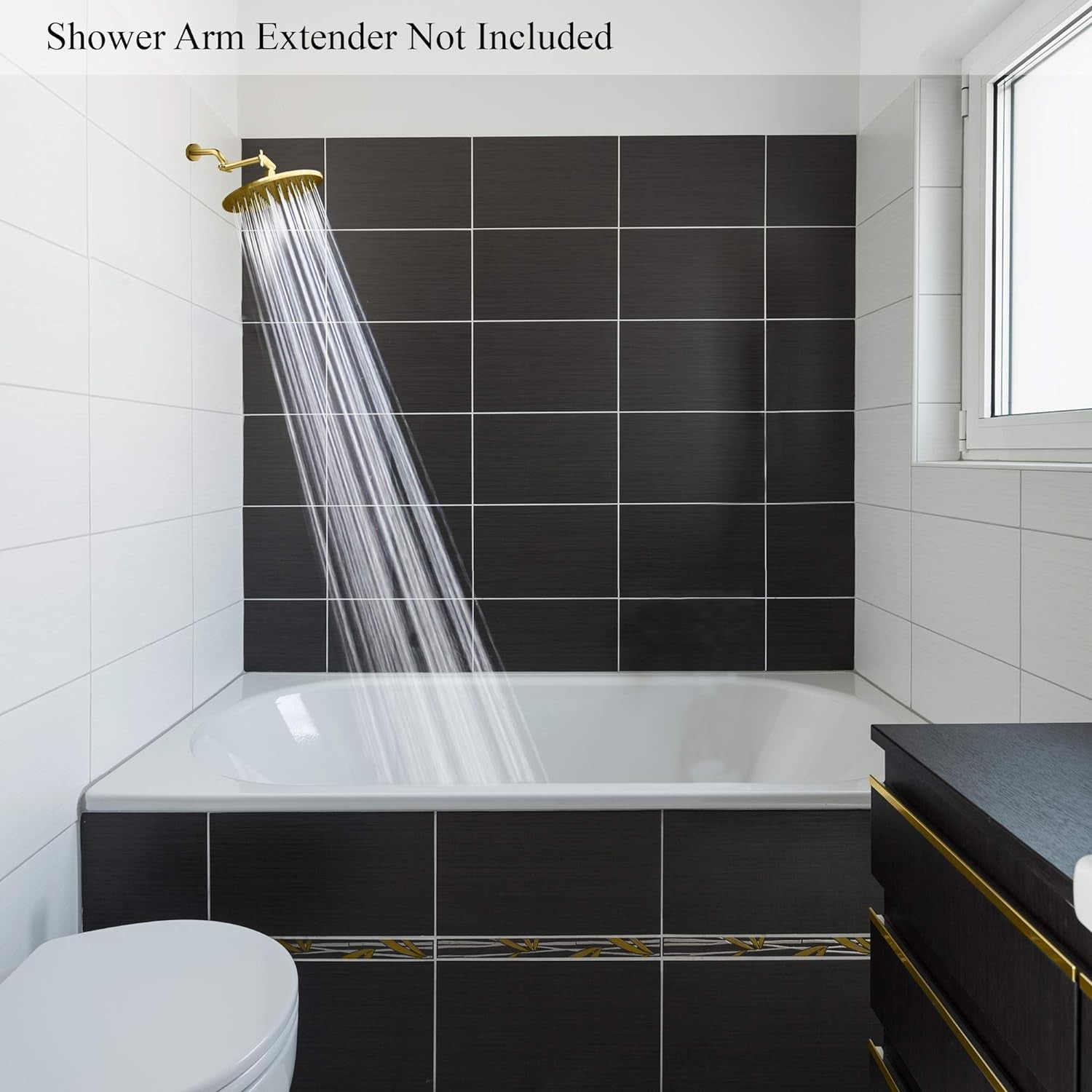 Luxury Spa Series: Imperialshine Gold Rain Shower Head, 9-Inch round Rain Showerhead with 360 Tilt, Experience Rainfall with MAXX Comfort and Elegance (Polished Brass/Imperialshine Gold)