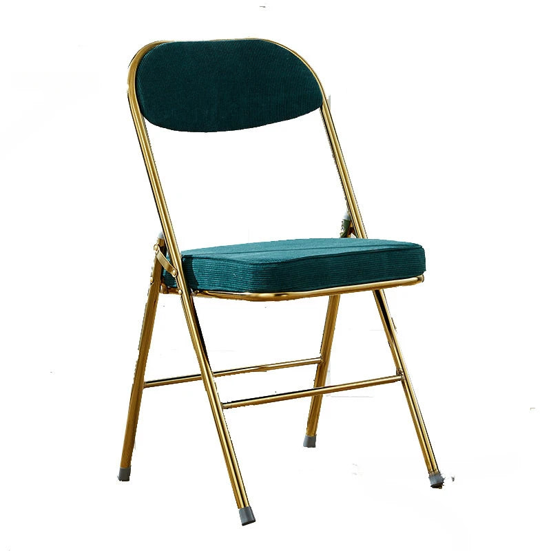 Retro Corduroy Dining Chairs Chairs for Kitchen Furniture Backrest Chair Neoclassical Design Creative Dining Room Folding Chair