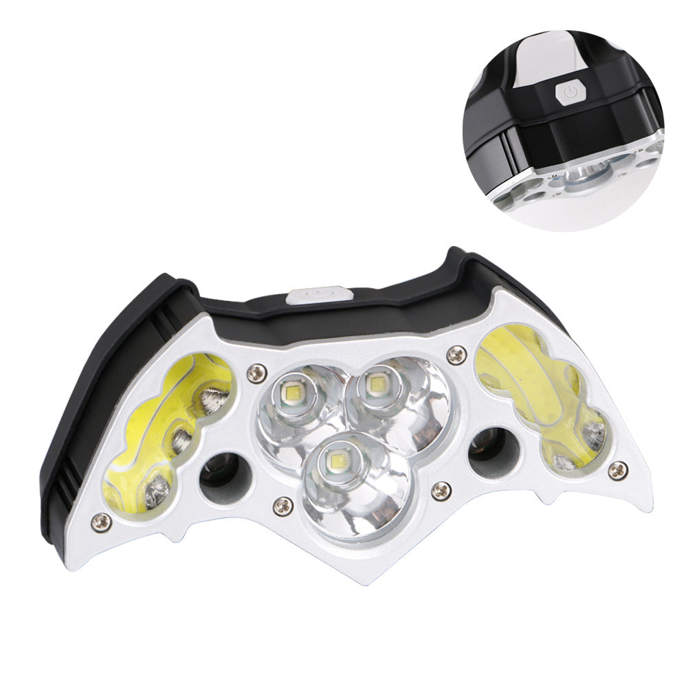 Rechargeable Cob Strong Headlight Outdoor Aluminum Alloy Camping Searchlight