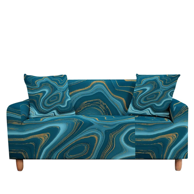 Elastic Sofa Cover for Living Room Adjustable Marble Sofas Chaise Covers Lounge Sectional Couch Corner Sofa Slipcover L Shape