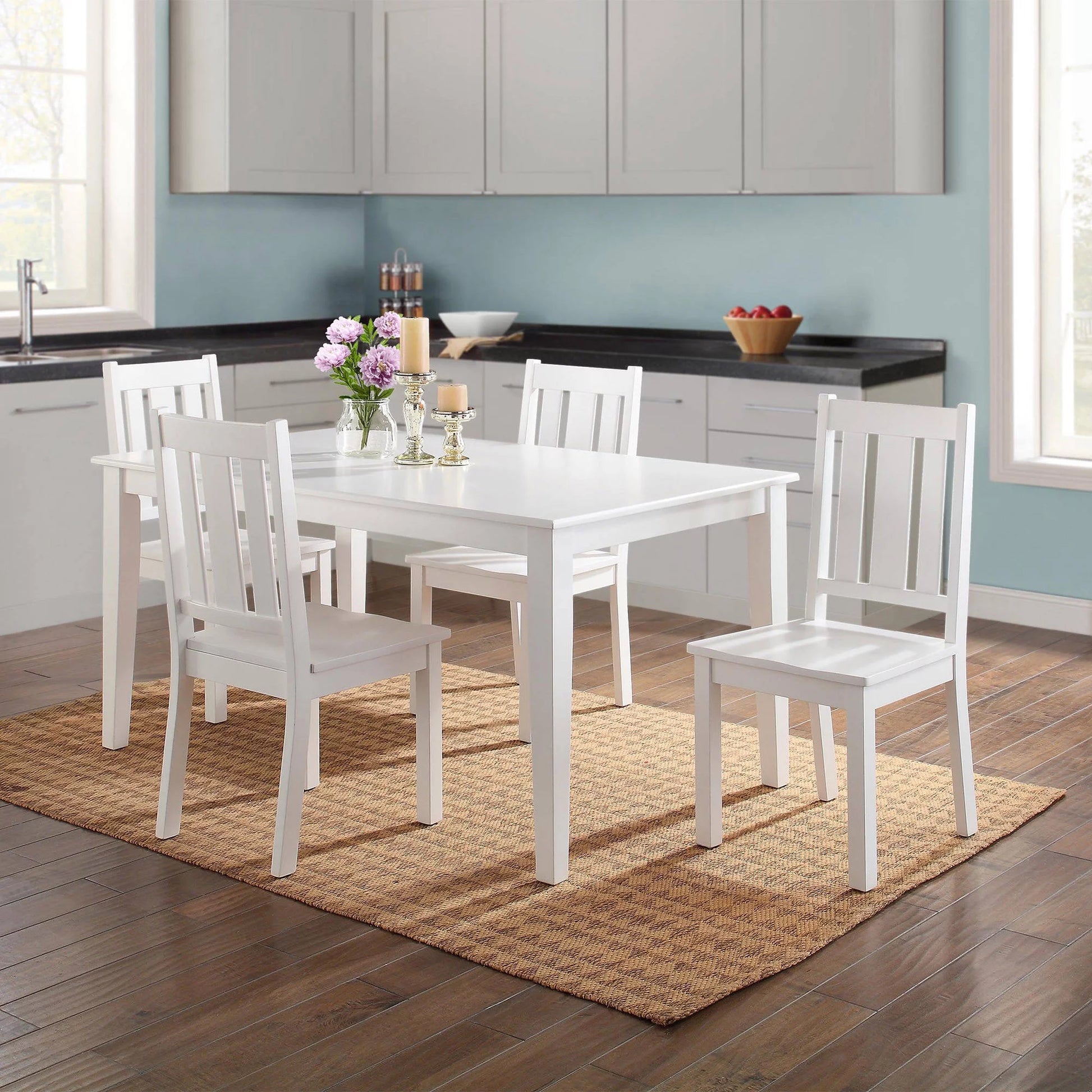 Bankston Wood Dining Chair, Set of 2, White, Indoor