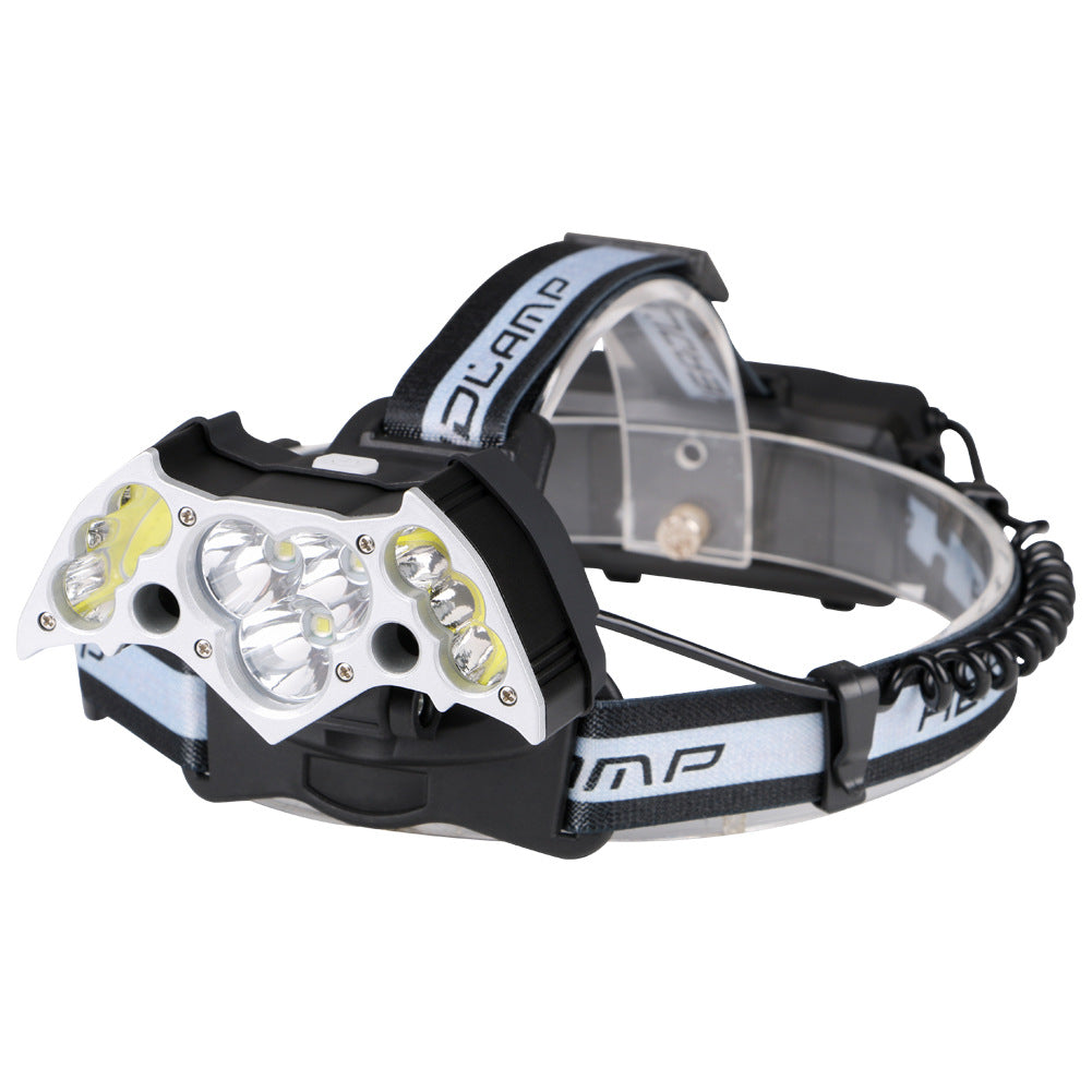 Rechargeable Cob Strong Headlight Outdoor Aluminum Alloy Camping Searchlight