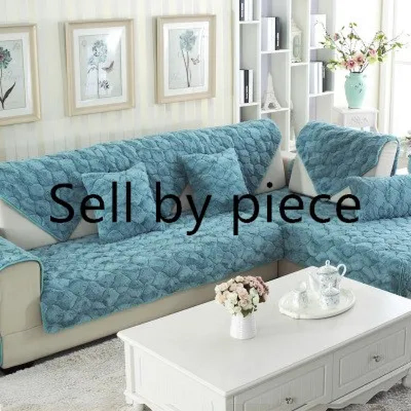 Modern Brief Winter Warm Plush Sofa Covers Couch Covers for Sofas Furniture Sofa Slipcovers Placemat Furniture Protector Textile
