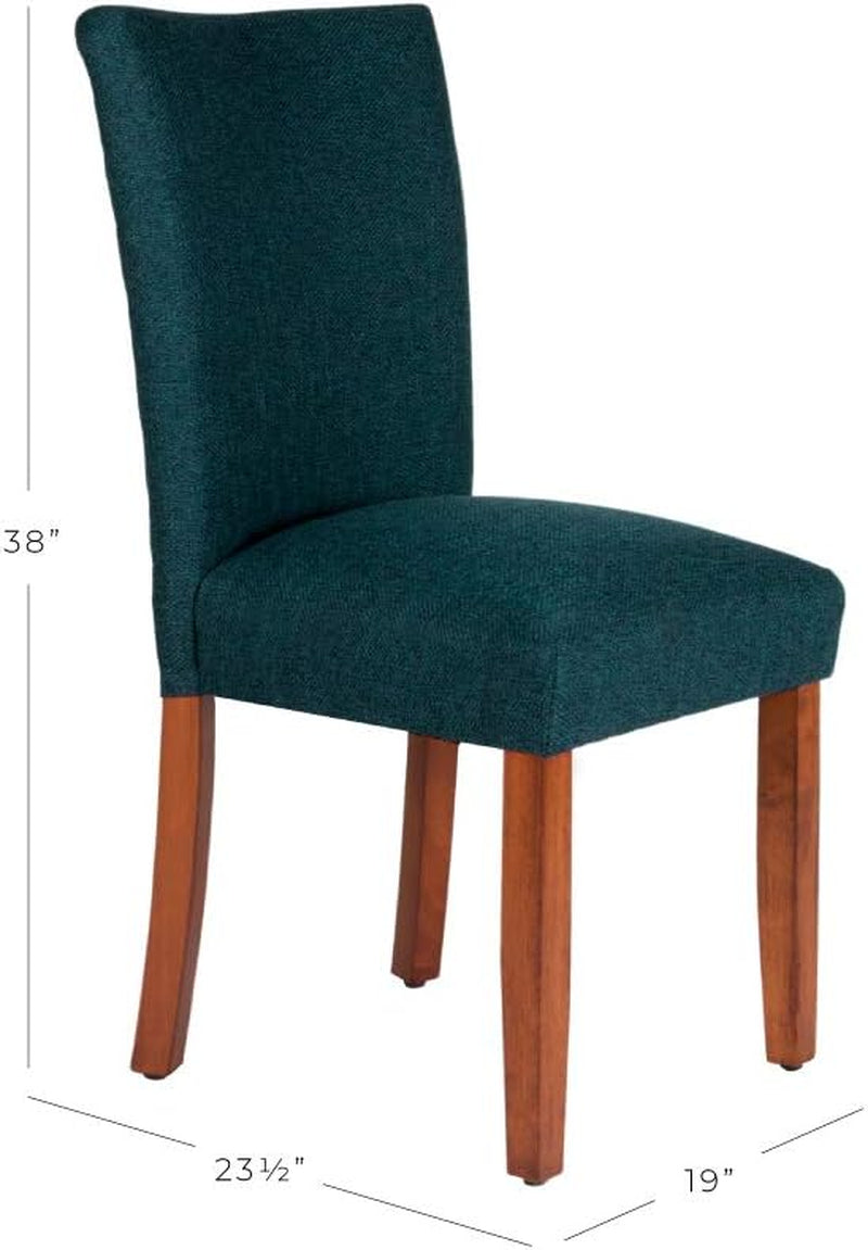 Parsons Classic Upholstered Accent Dining Chair, Set of 2, Navy