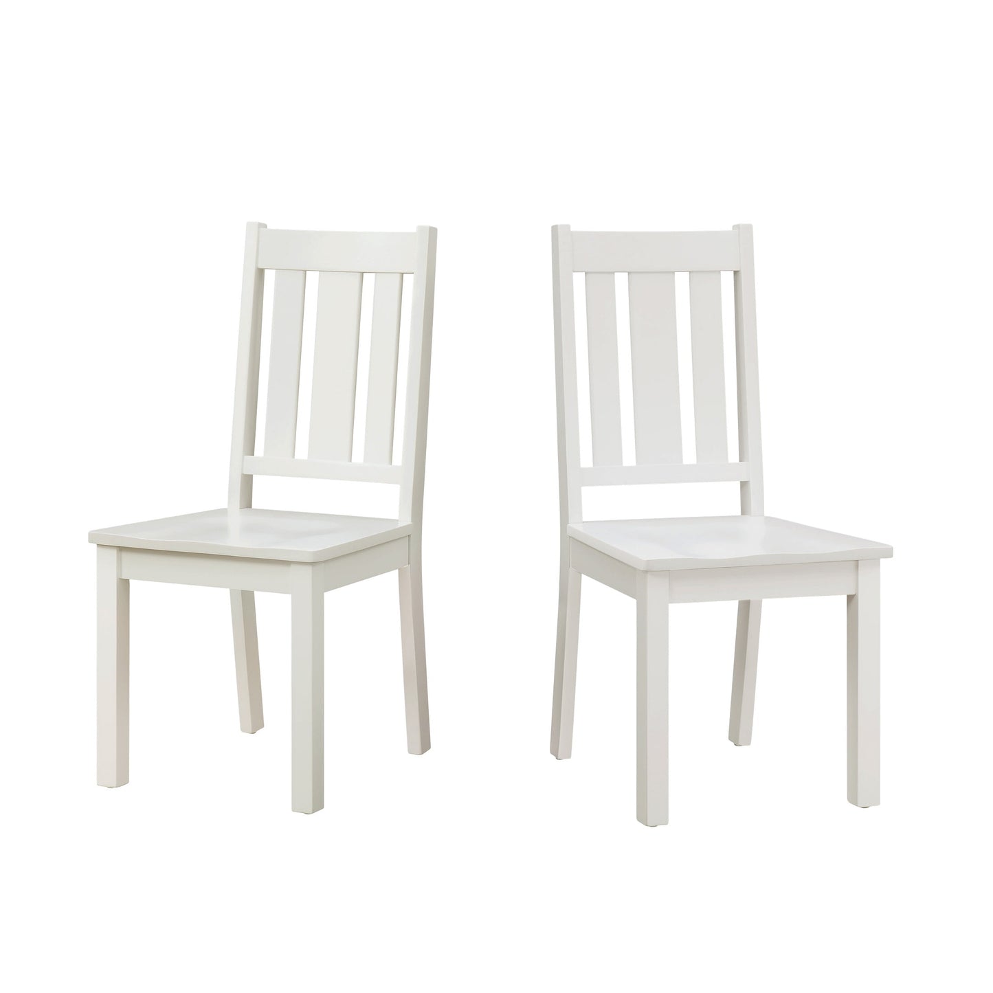 Bankston Wood Dining Chair, Set of 2, White, Indoor